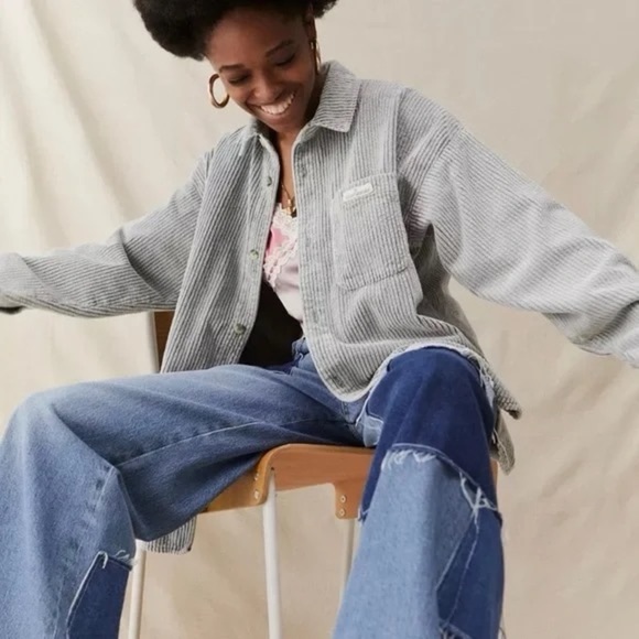 BDG Corduroy Shirt Jacket Shacket Urban Outfitters Oversized Button Down Large - Picture 12 of 12